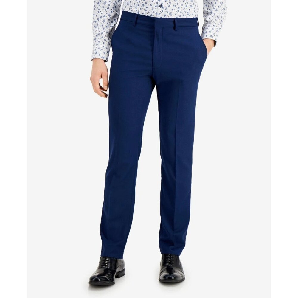 NEW Kenneth Cole Reaction Men's 38x30 Slim Fit Super Flex Waistband Blue
